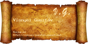 Visnyei Gusztáv névjegykártya