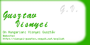 gusztav visnyei business card
