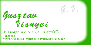 gusztav visnyei business card